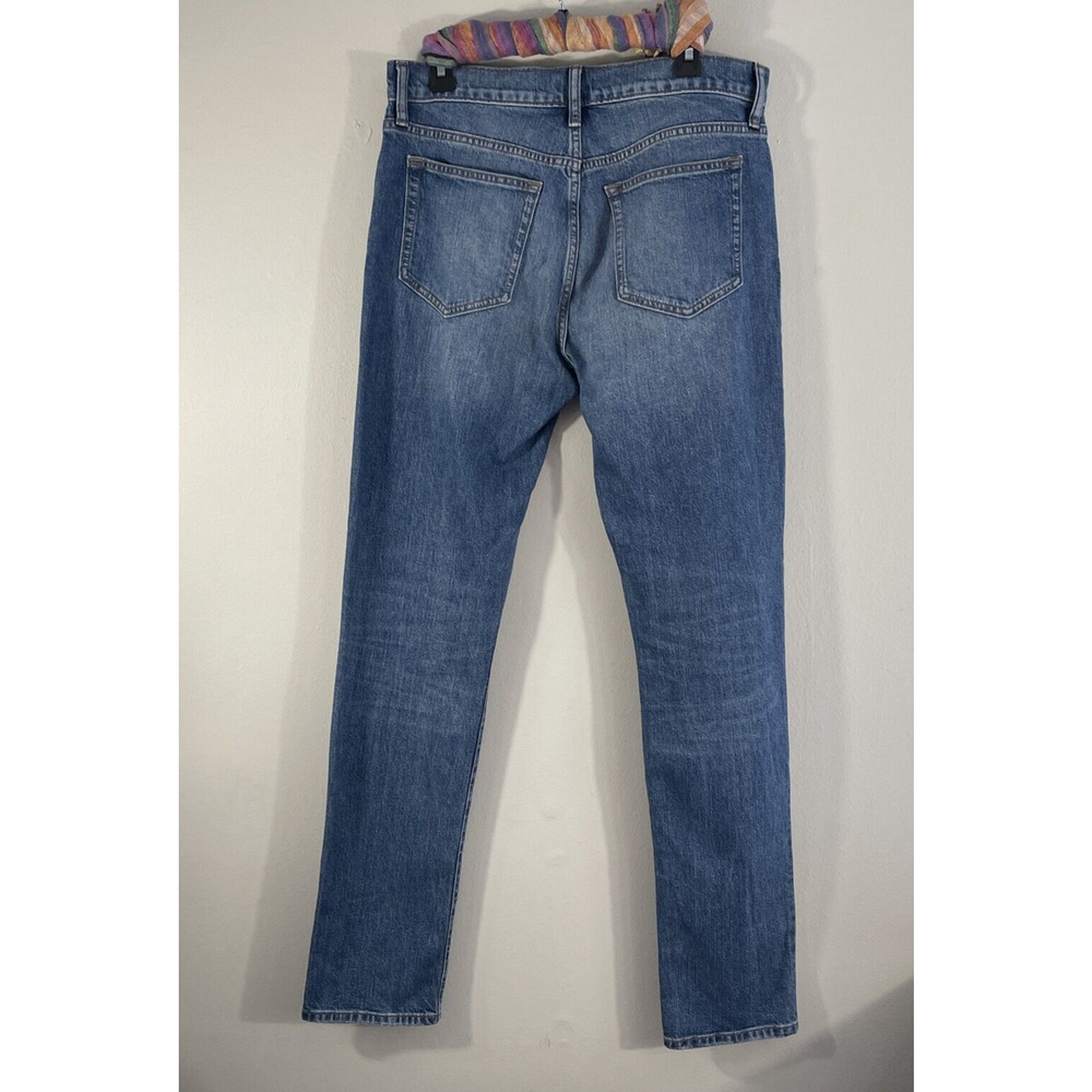 J.Crew Factory Jeans Men Slim Straight Flex 32X34 (33.5X33.5 Actual) Blue Denim - Picture 3 of 13